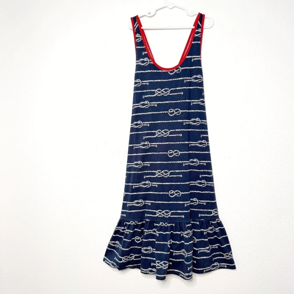 Polo Ralph Lauren big girls sleeveless crisscross nautical blue dress size XL